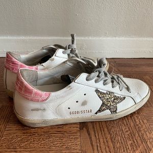 Golden goose sneakers superstar white pink 37